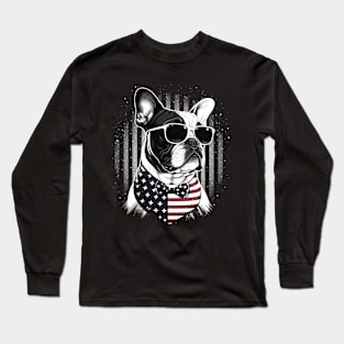 French Bulldog 4th of July Long Sleeve T-Shirt